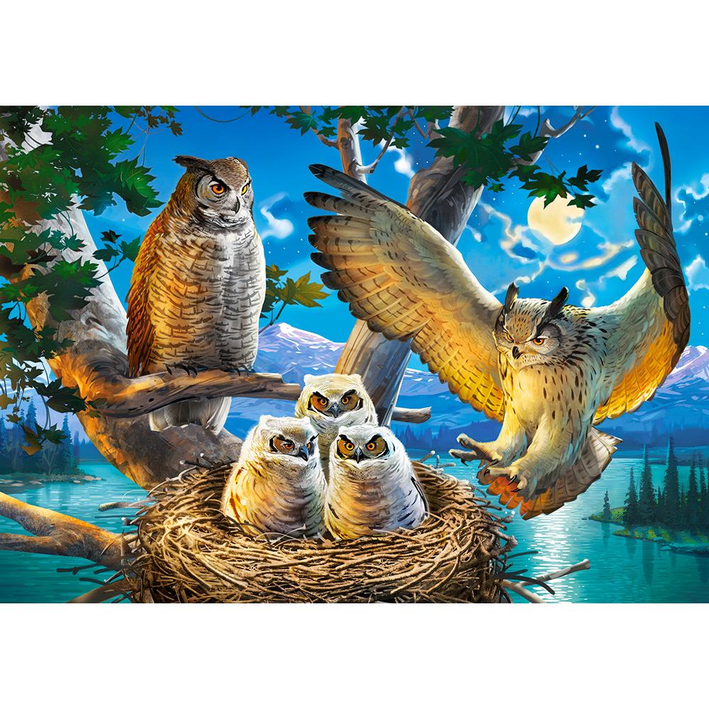 Puzzle 500 Pezzi - Owl Family