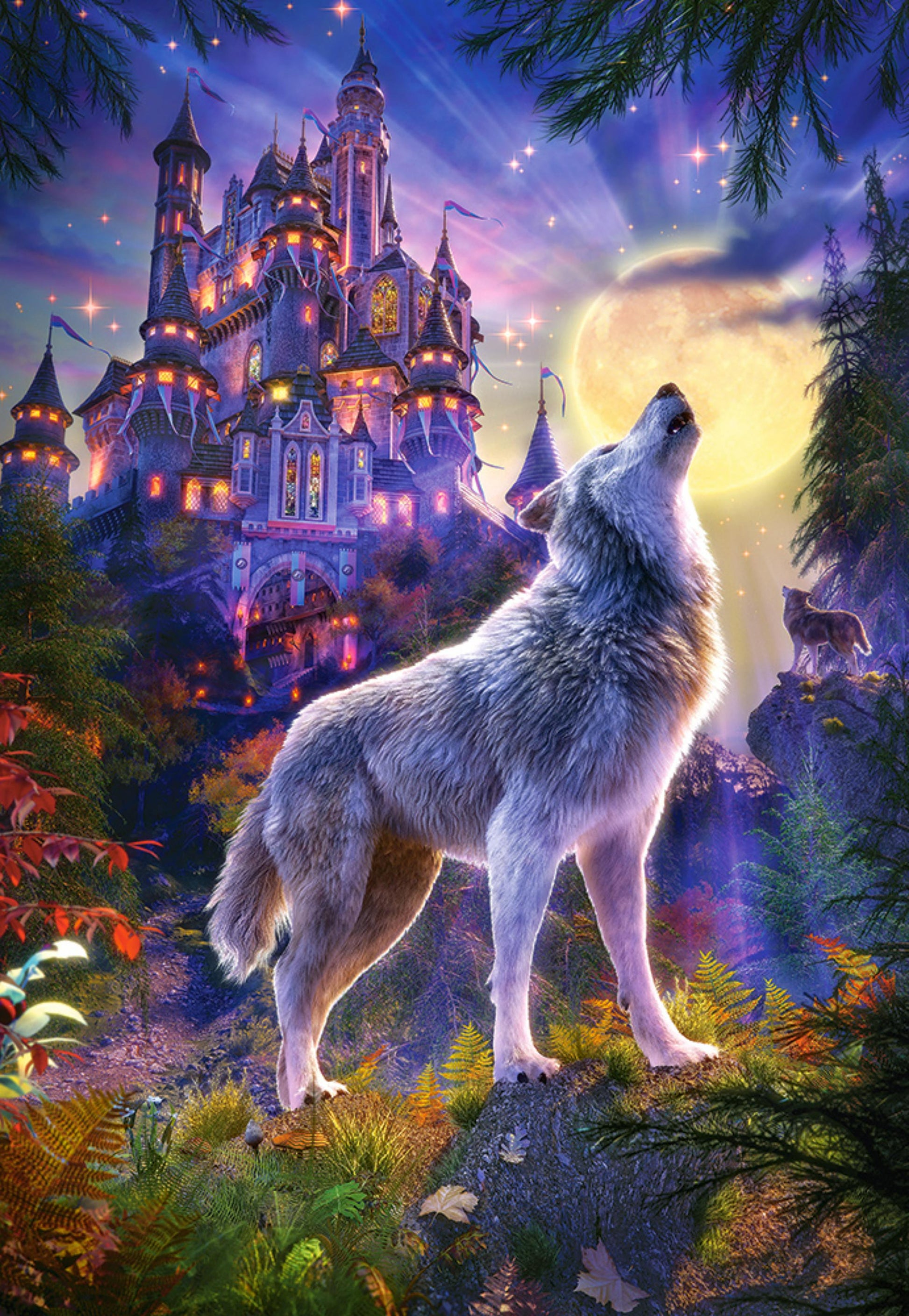 1000 Piece Puzzle - Wolf Castle