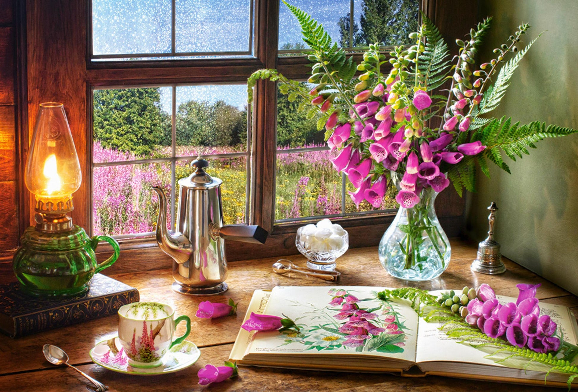 Puzzle 1000 Pezzi - Still Life with Violet Snapdragons