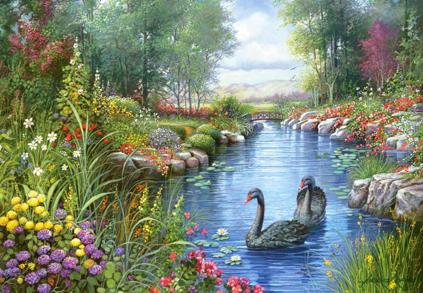 Toys Puzzle 1500 Pezzi - Black Swans, Andres Orpinas