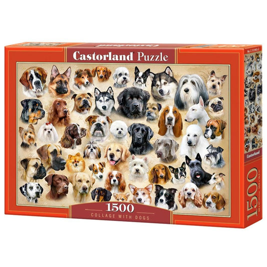 Toys Puzzle 1500 Pezzi - Collage with Dogs