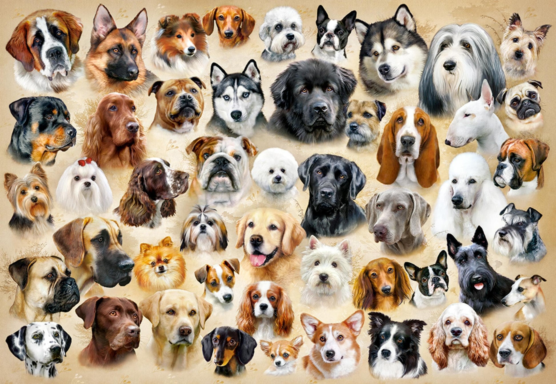 Toys Puzzle 1500 Pezzi - Collage with Dogs