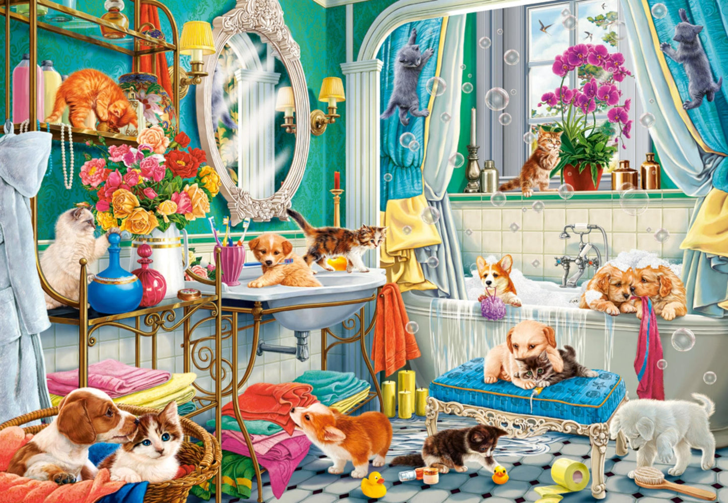 Toys Puzzle 1500 Pezzi - Crazy Pet Bath