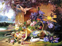 Puzzle 2000 Pezzi - Elegant Still Life with Flowers, Eugene Bidau.