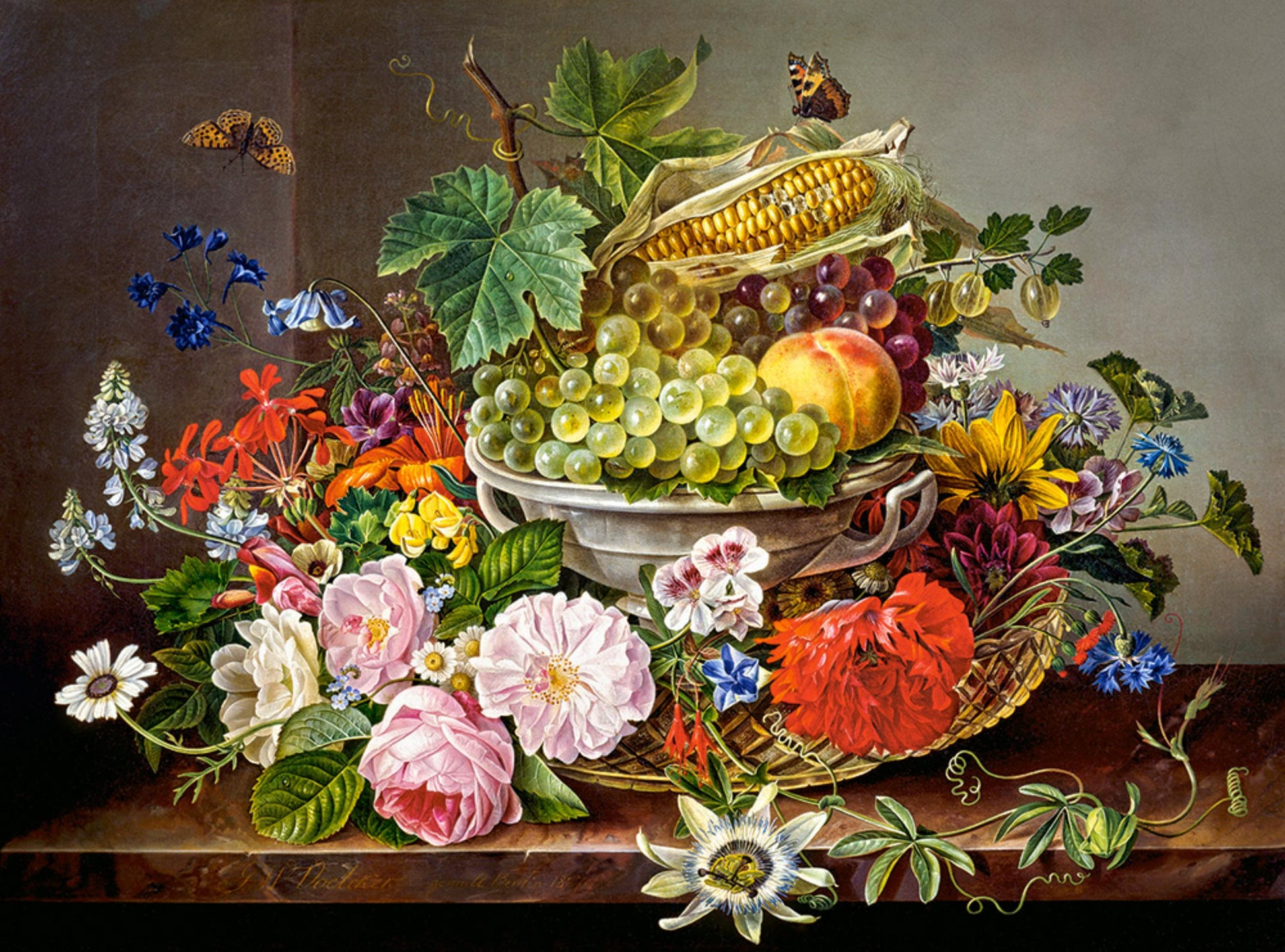 Toys Puzzle 2000 Pezzi - Still Life with Flowers and Fruit Basket