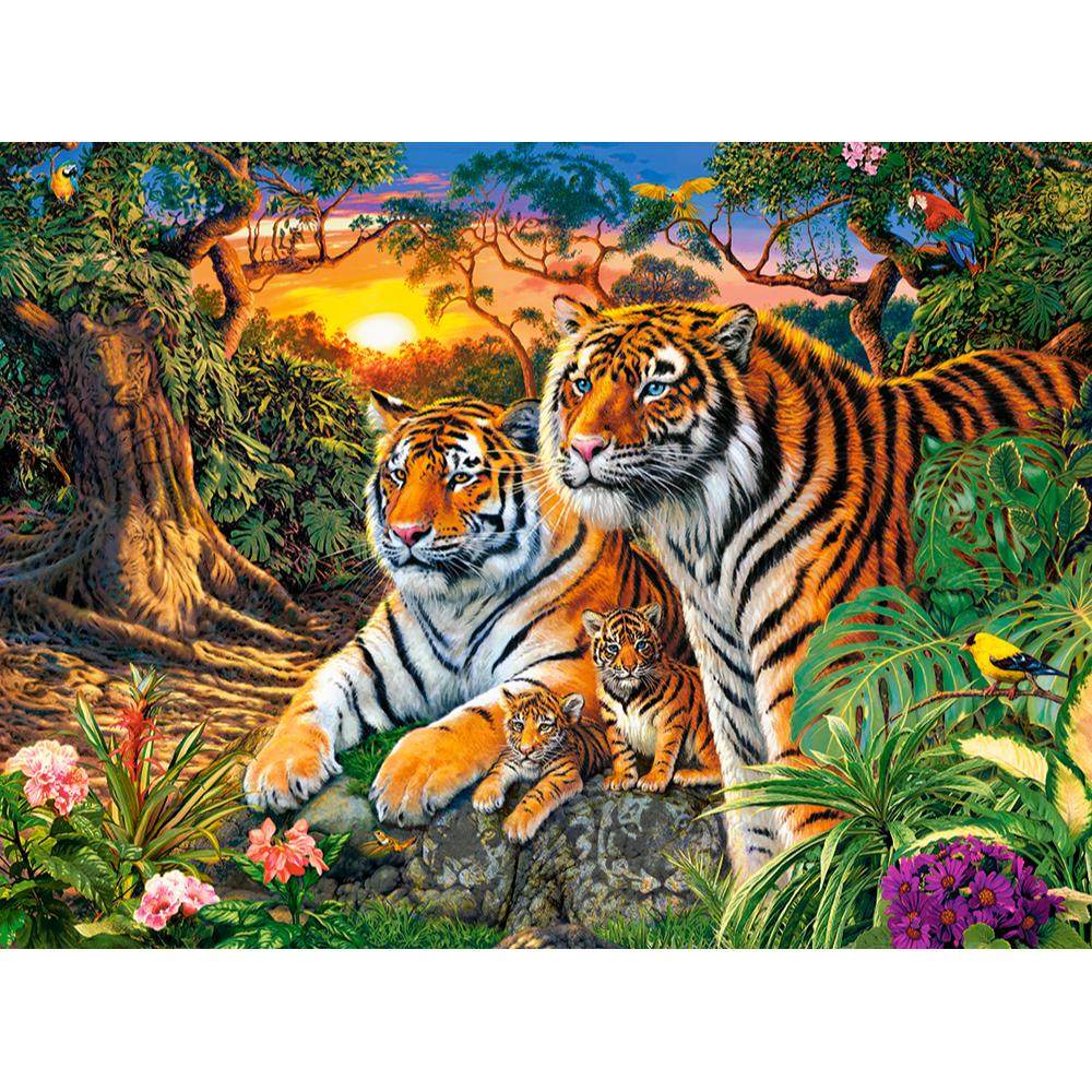 2000 Piece Puzzle - Tiger Family