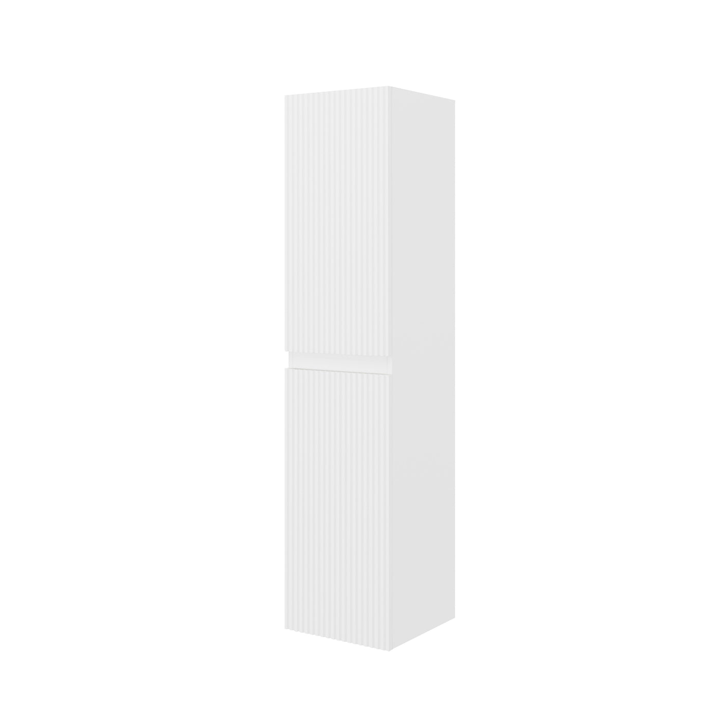 Santorini wall-hung bathroom unit, gloss white/oak