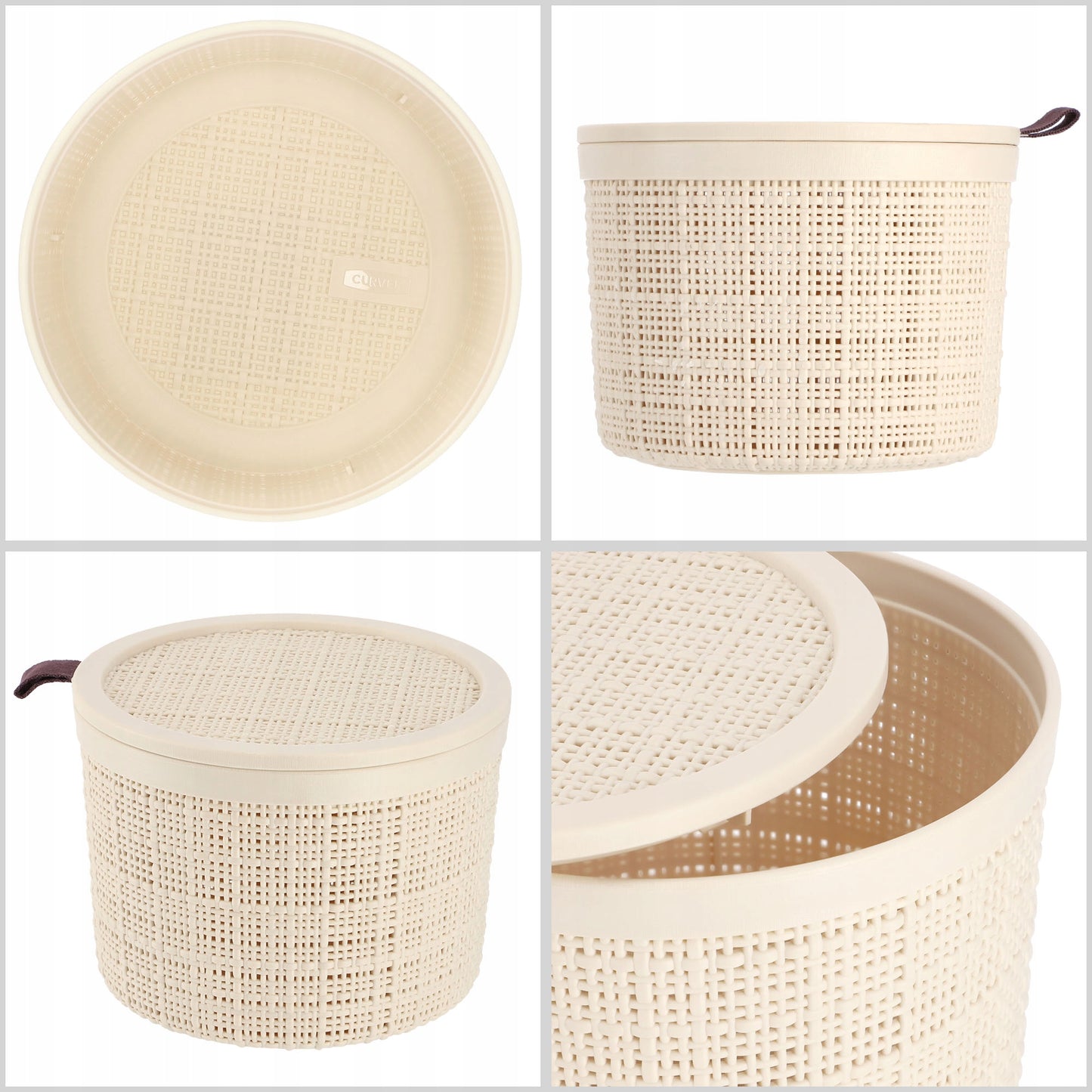 CESTINO JUTE CON COPERCHIO IN FIBRE INTR