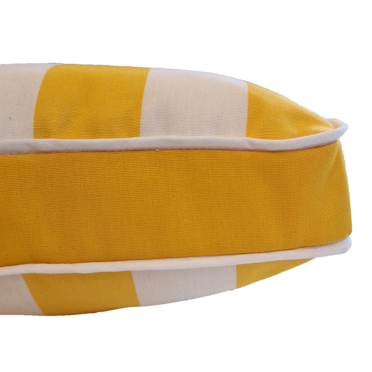 DRALON FUTON CUSHION 60X60 ROW WHITE AND YELLOW