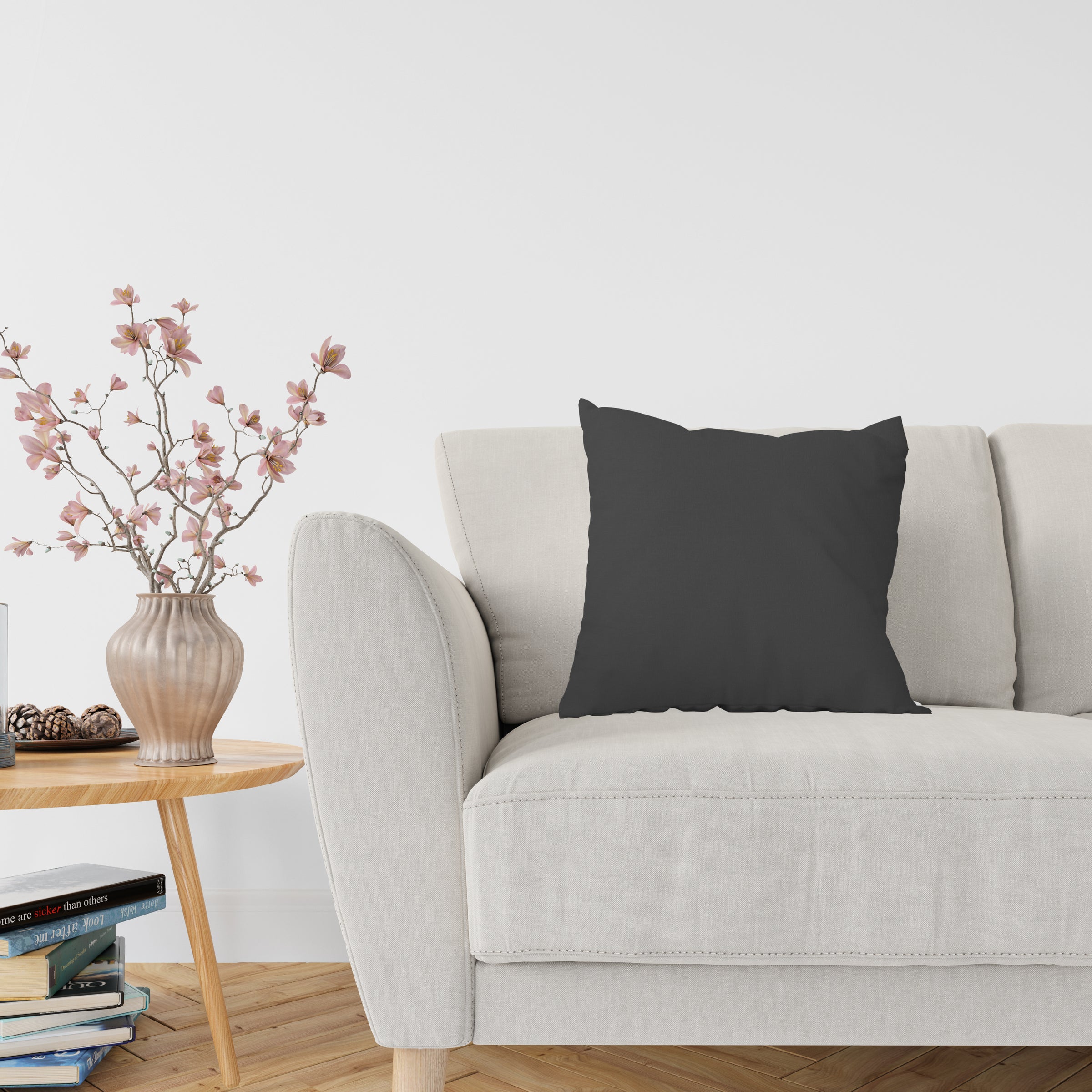 Siena cushion, dark grey, 42x42cm