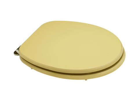 Champagne universal oval toilet seat cover coloured mdf fixed from underneath metal antibacterial