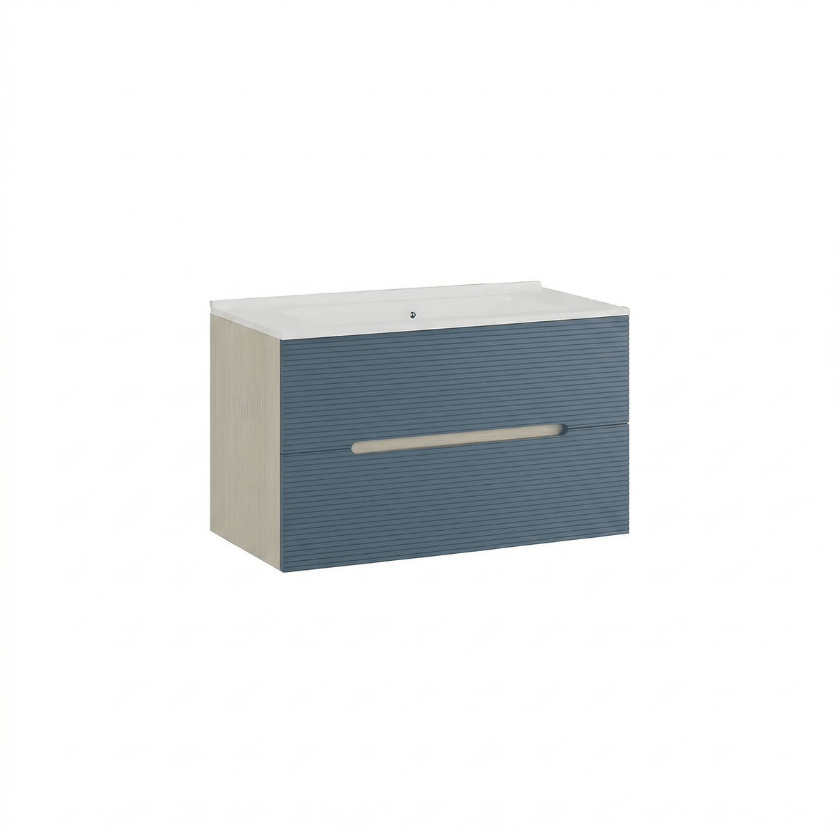 Mobile bagno iris rovere ice/blu mare dogato 80 cm