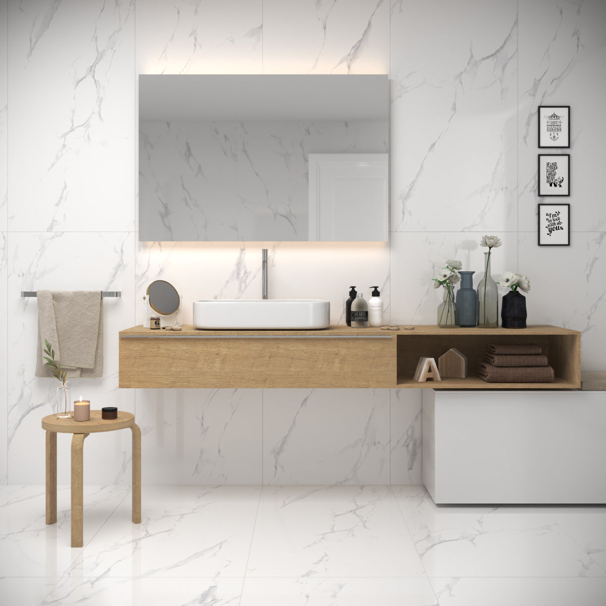Calacatta Armonia rectified porcelain stoneware tile, 60x120, 1.44 sq m