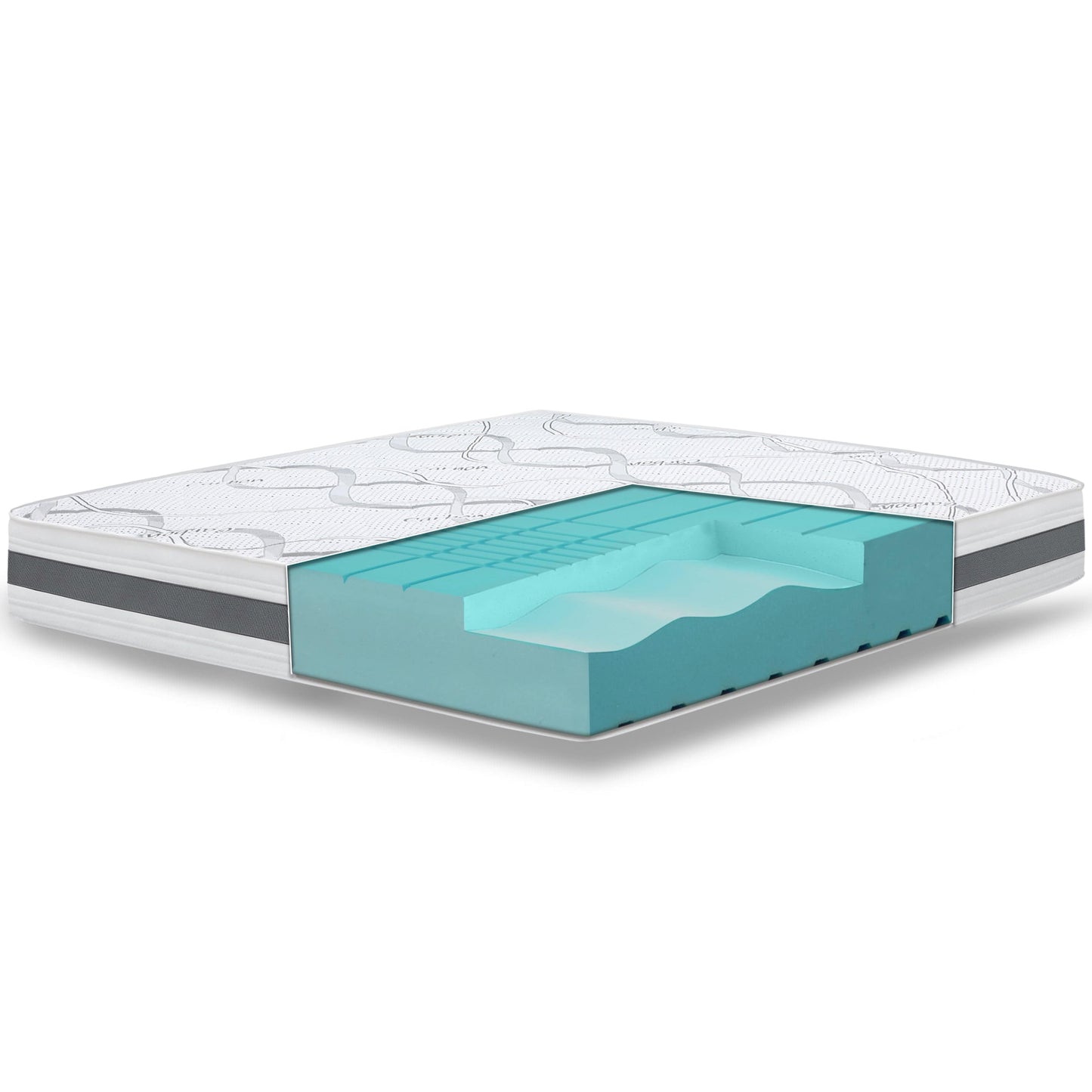 The White Stone Medium-Firm Mattress 80 x 190 cm | Height 16 cm | Hypoallergenic, Antibacterial, and Breathable Fabric | Orthopedic and Contouring Properties