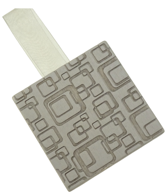 Square grey clip magnet