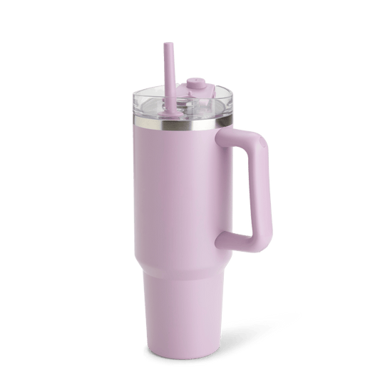 GIANT THERMOS CUP WITH STRAW