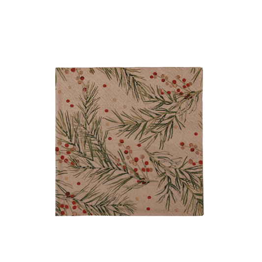 ECO HOLLY Set of 20 multicolored napkins, W 33 x L 33 cm