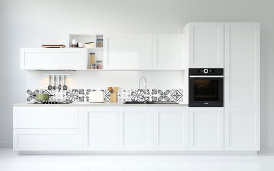 Greco-style aluminium splashback panel, 100x19 cm