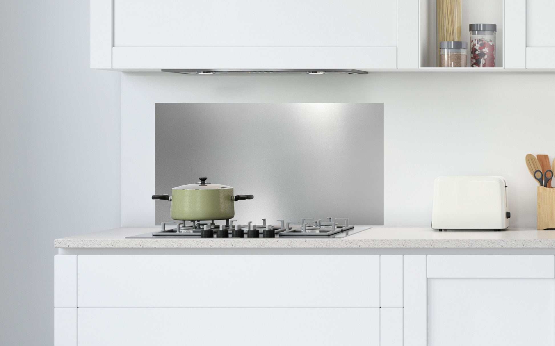 Bricocenter 90X49CM SILVER ALUMINUM SPLASH GUARD PANEL