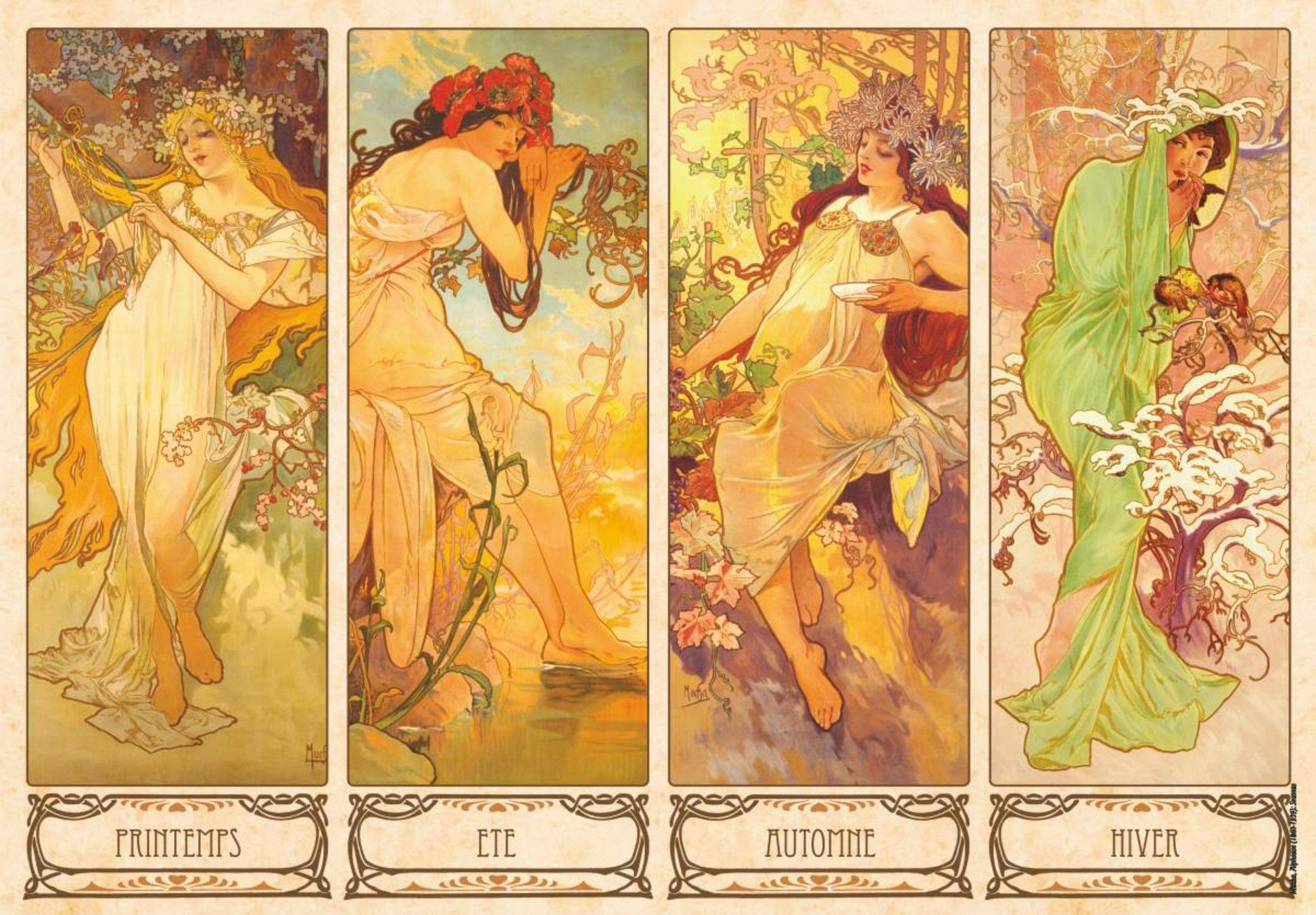 Toys Puzzle 1000 pieces - Alphonse Mucha - Seasons