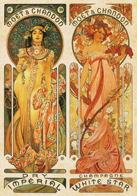 Puzzle 1000 pieces - Alphonse Mucha - Moët & Chandon - Imperial and White Star