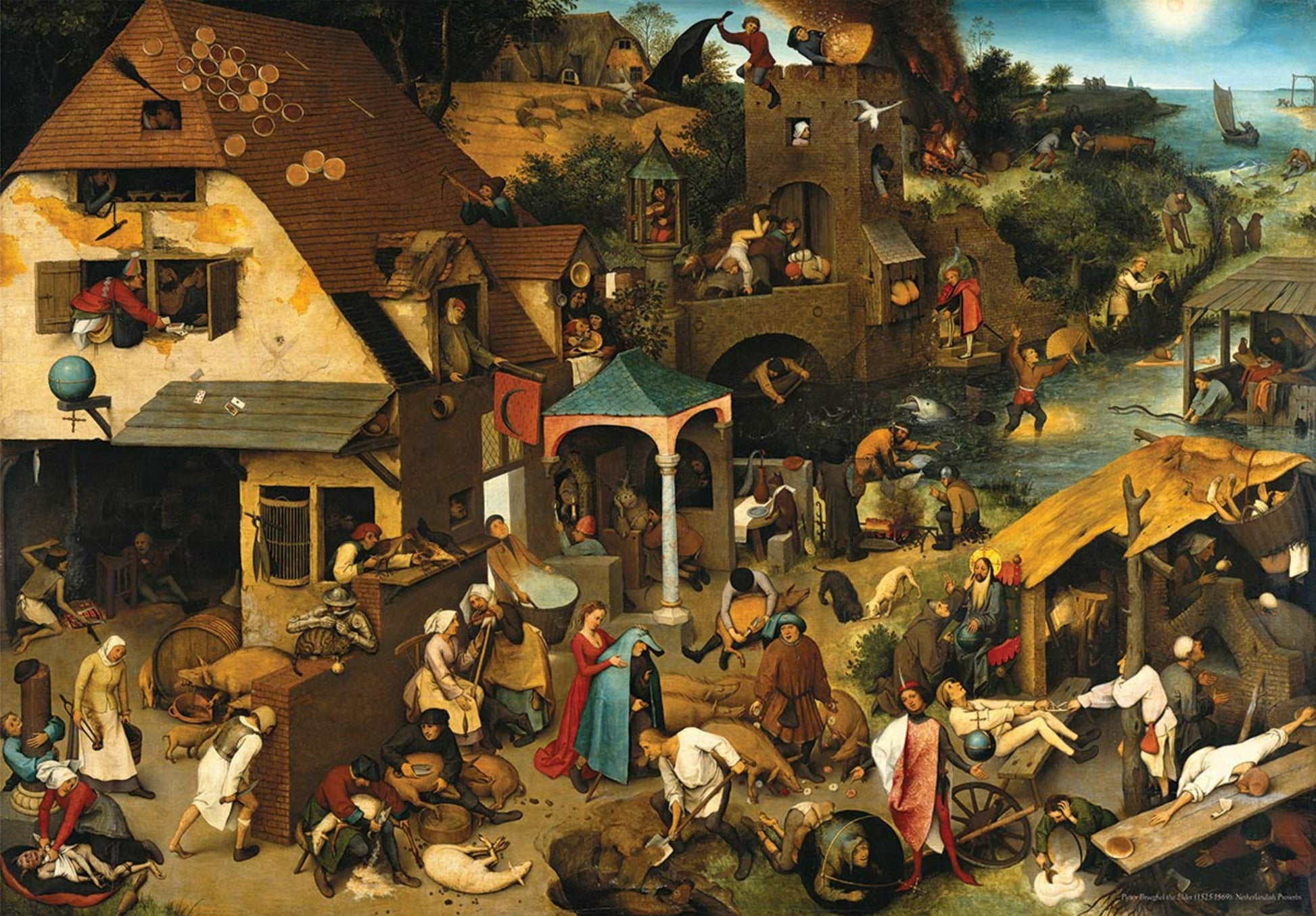 Puzzle 1000 pieces - Bruegel the Elder - Netherlandish Proverbs