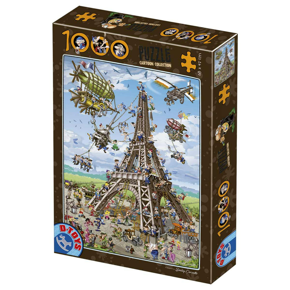 Puzzle 1000 pieces - Cartoon - Eiffel Tower