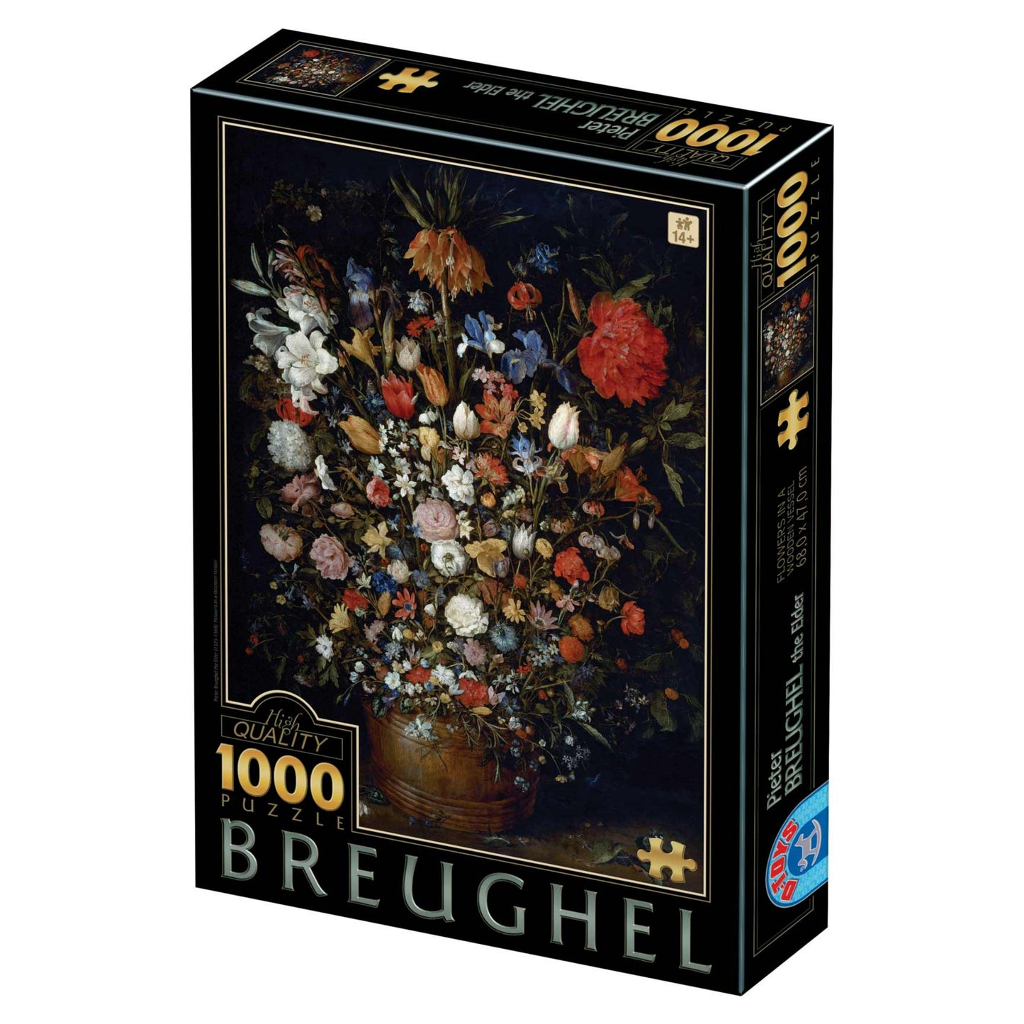 Puzzle 1000 pieces - Bruegel the Elder - Flowers in a Wooden Vessel