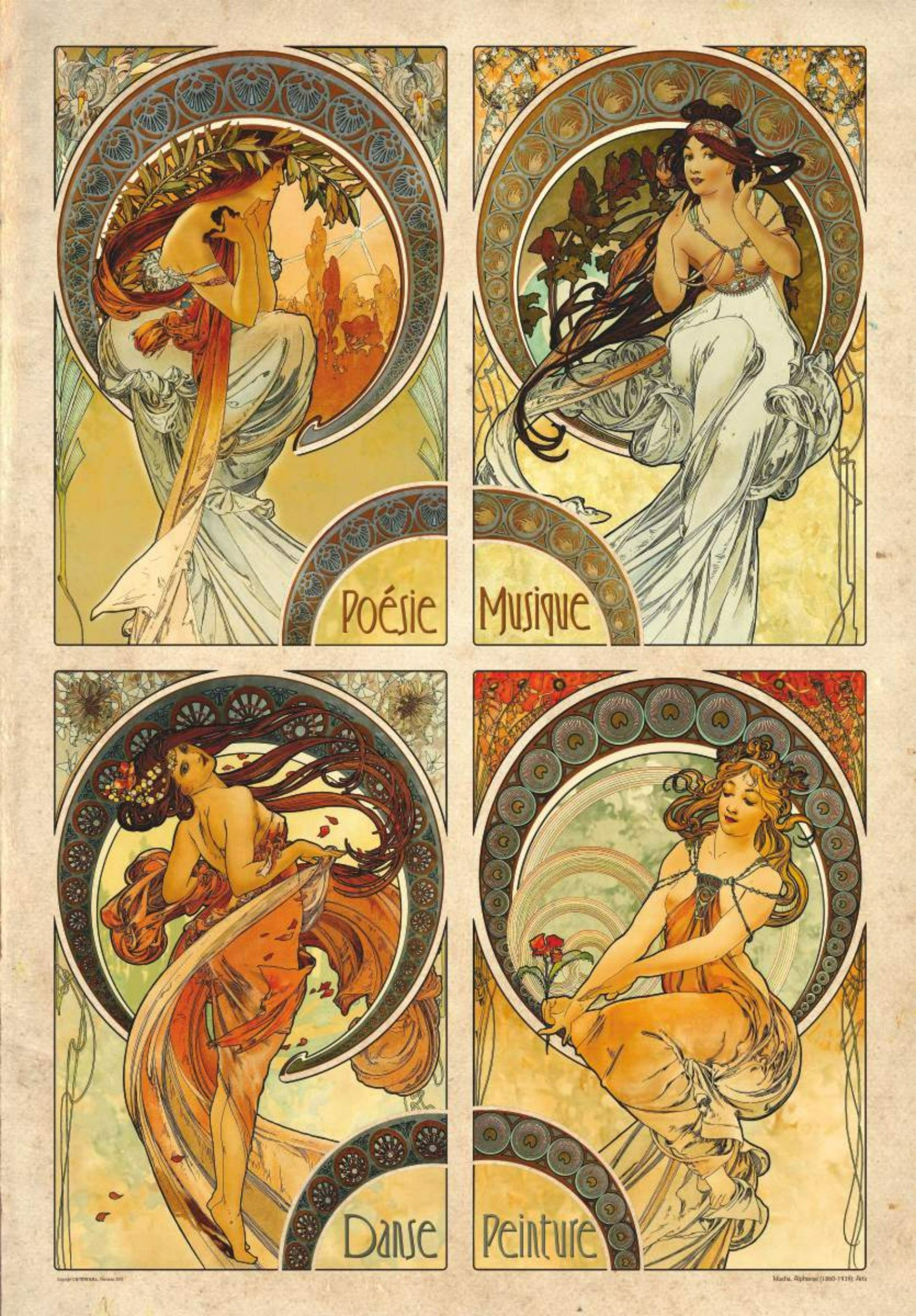 Puzzle 1000 pieces - Alphonse Mucha - Arts