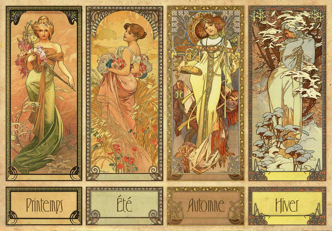 Puzzle 1000 pieces - Alphonse Mucha - Seasons 2