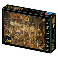 Puzzle 1000 pieces - Pieter Bruegel the Elder - The Fight between Carnival and Lent