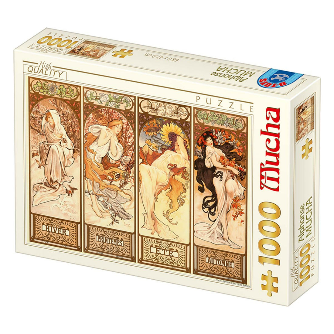 Puzzle 1000 pieces - Alphonse Mucha - Seasons 3