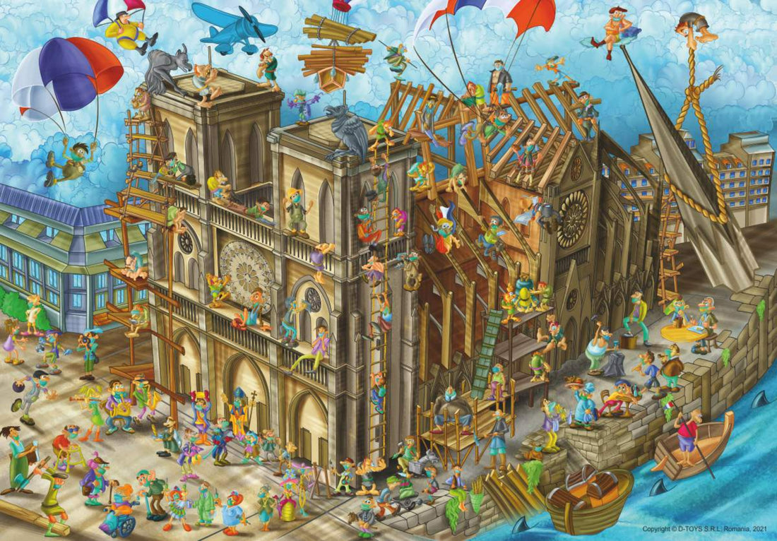 Puzzle 1000 pieces - Cartoon - Notre Dame