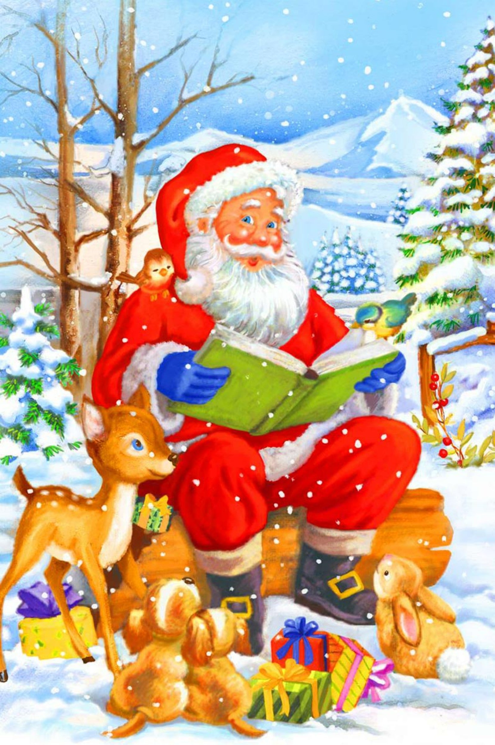 Puzzle 60 pieces - Santa Claus reading stories