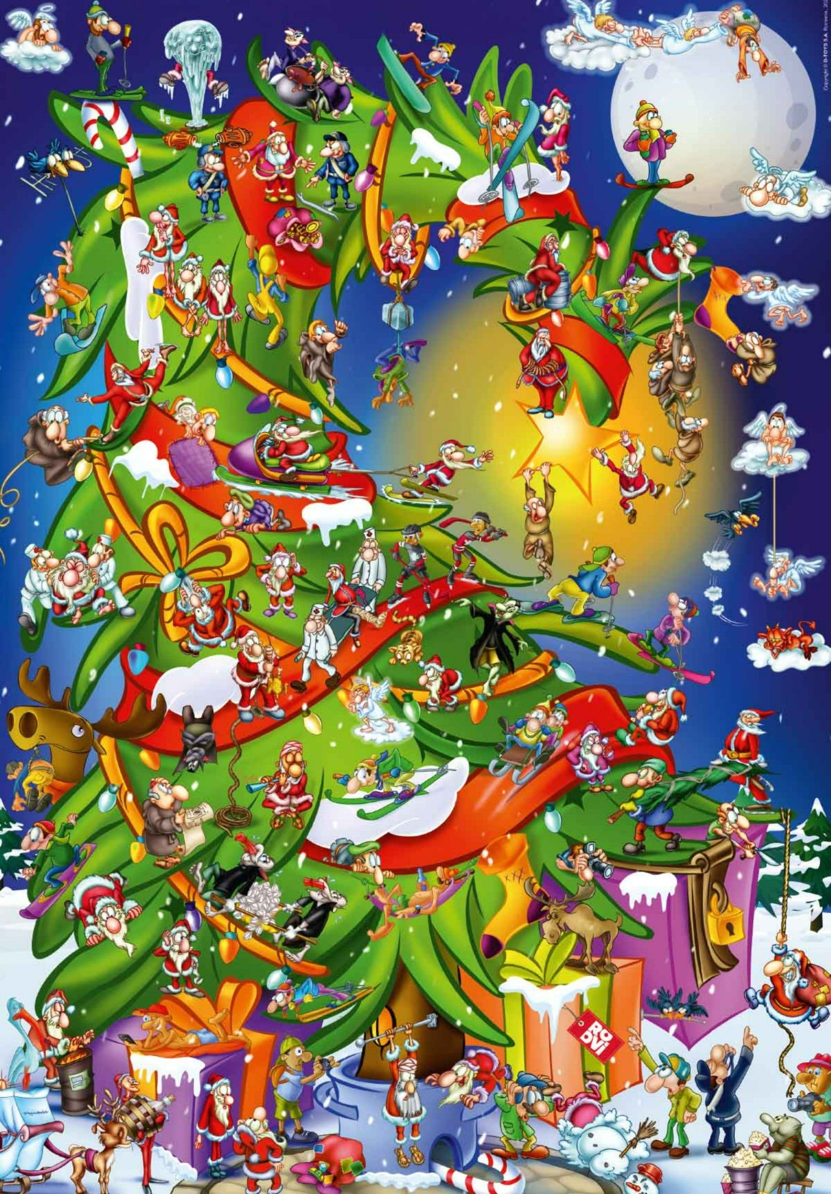 Puzzle 1000 pieces - Cartoon - Christmas Tree