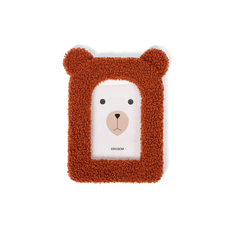 TEDDY PHOTO FRAME 10X15CM BROW