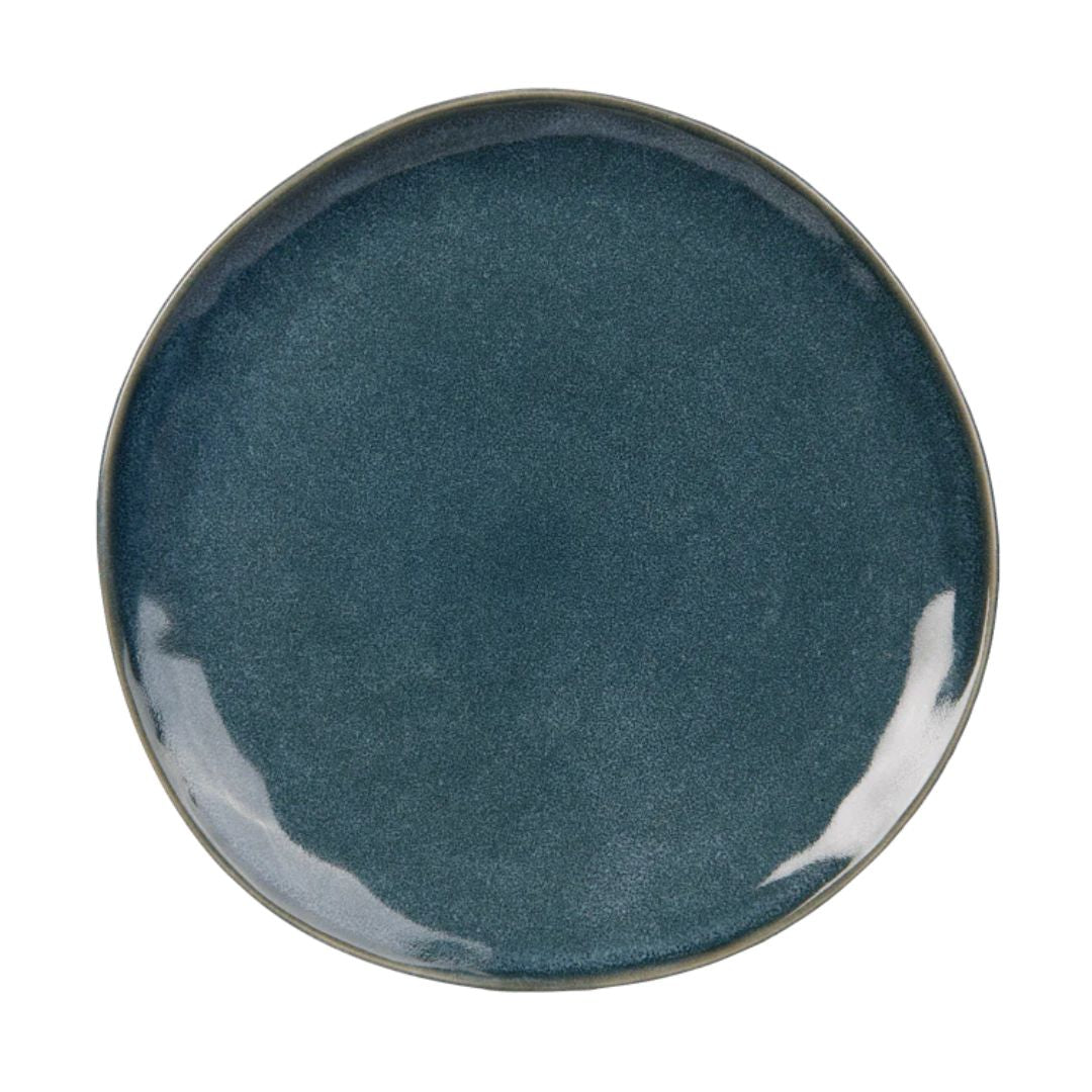 EARTH CLOUD Blue dinner plate, Ø 28 cm