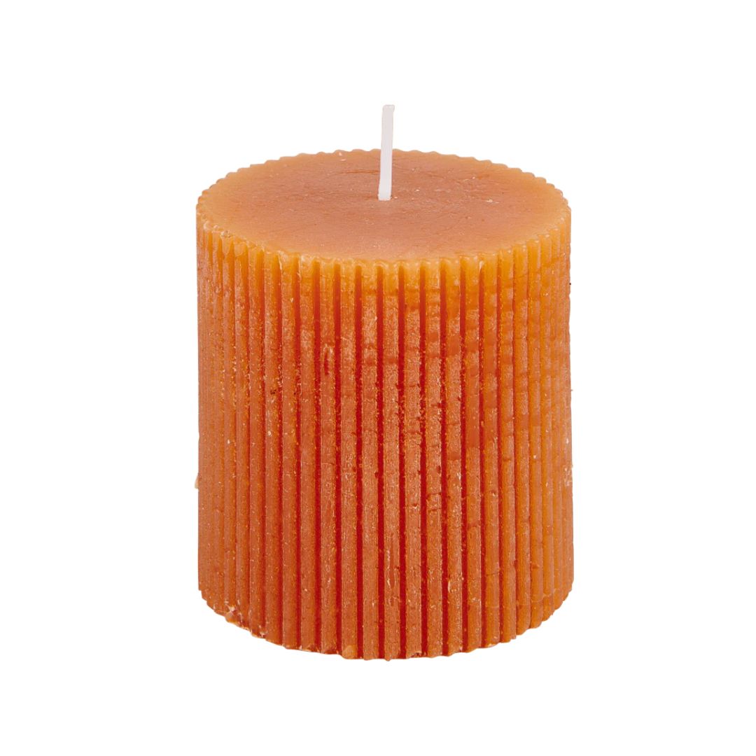 RUSTIC Wavy brown candle