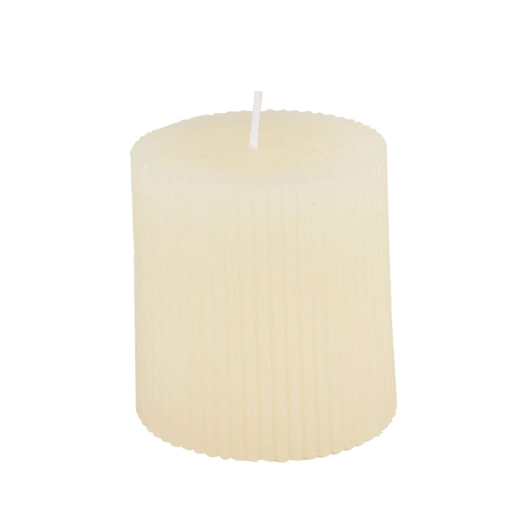 RUSTIC Ivory wavy candle
