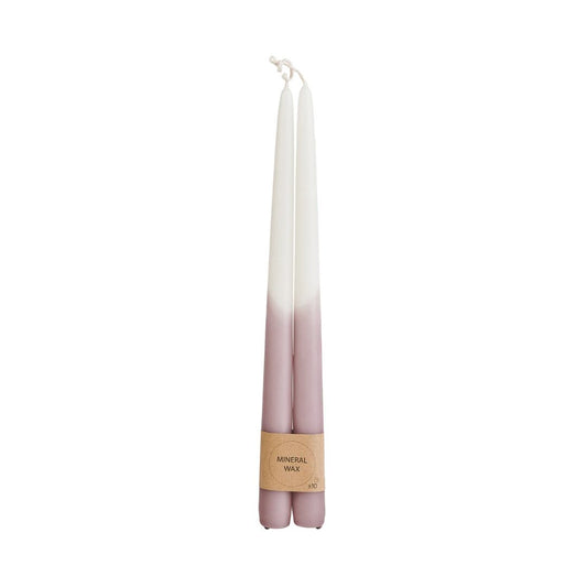 DUO Dinner candles set of 2 cream, multicoloredL 30 cm - Ø 2,2 cm