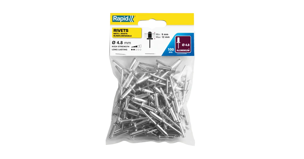 RIVETS 4.8 X 16MM ALU IN BAG OF 100