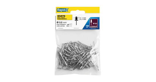 3.2 X 8MM ALUMINUM RIVETS IN BAG OF