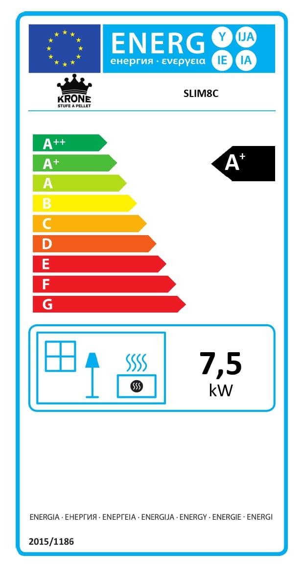Bricocenter STUFA A PELLET SLIM 8 CANALIZZATA COLORE BORDEAUX POTENZA NOM. 7,48 KW