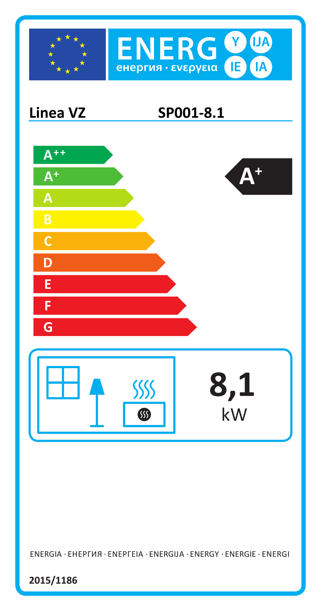 Stufa a pellet karin 8,7kw 5 stelle