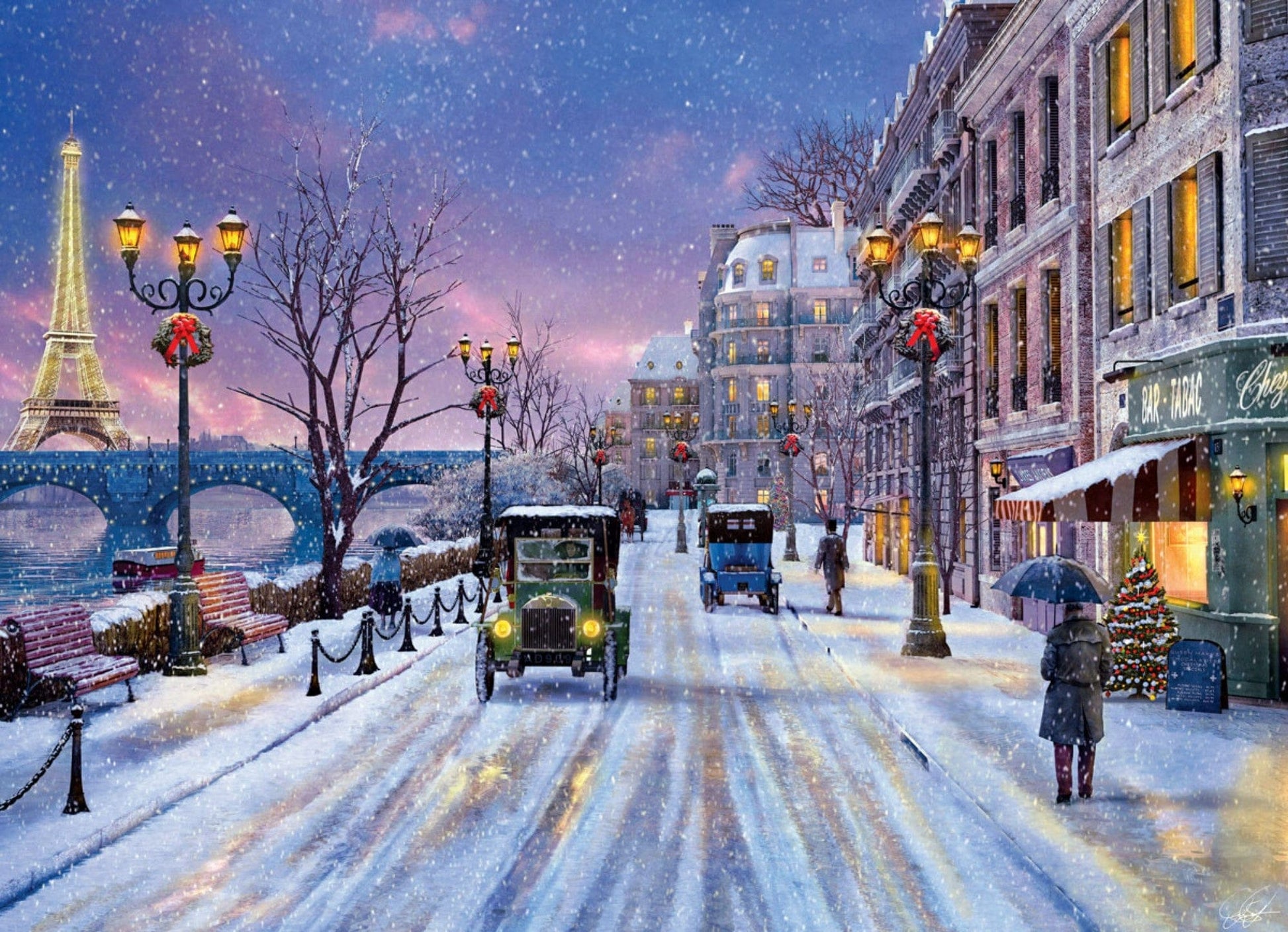 Toys 1000 Piece Jigsaw Puzzle - Davison, Dominic: Christmas Eve in Paris