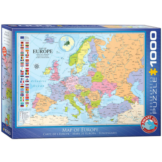 Toys 1000 Piece Puzzle - Map of Europe