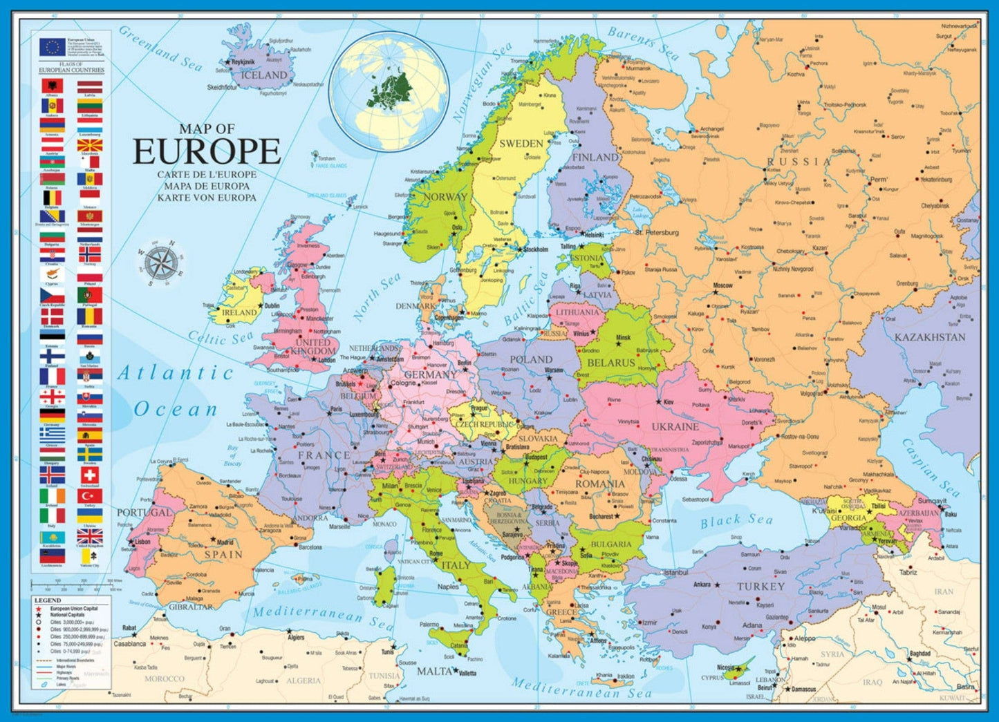 Toys 1000 Piece Puzzle - Map of Europe