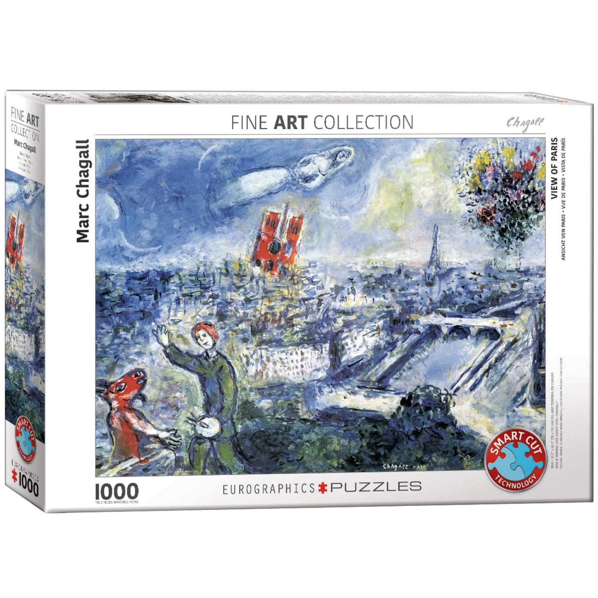 Toys 1000 Piece Puzzle - Chagall, Marc : The Bouquet of Paris by Chagall