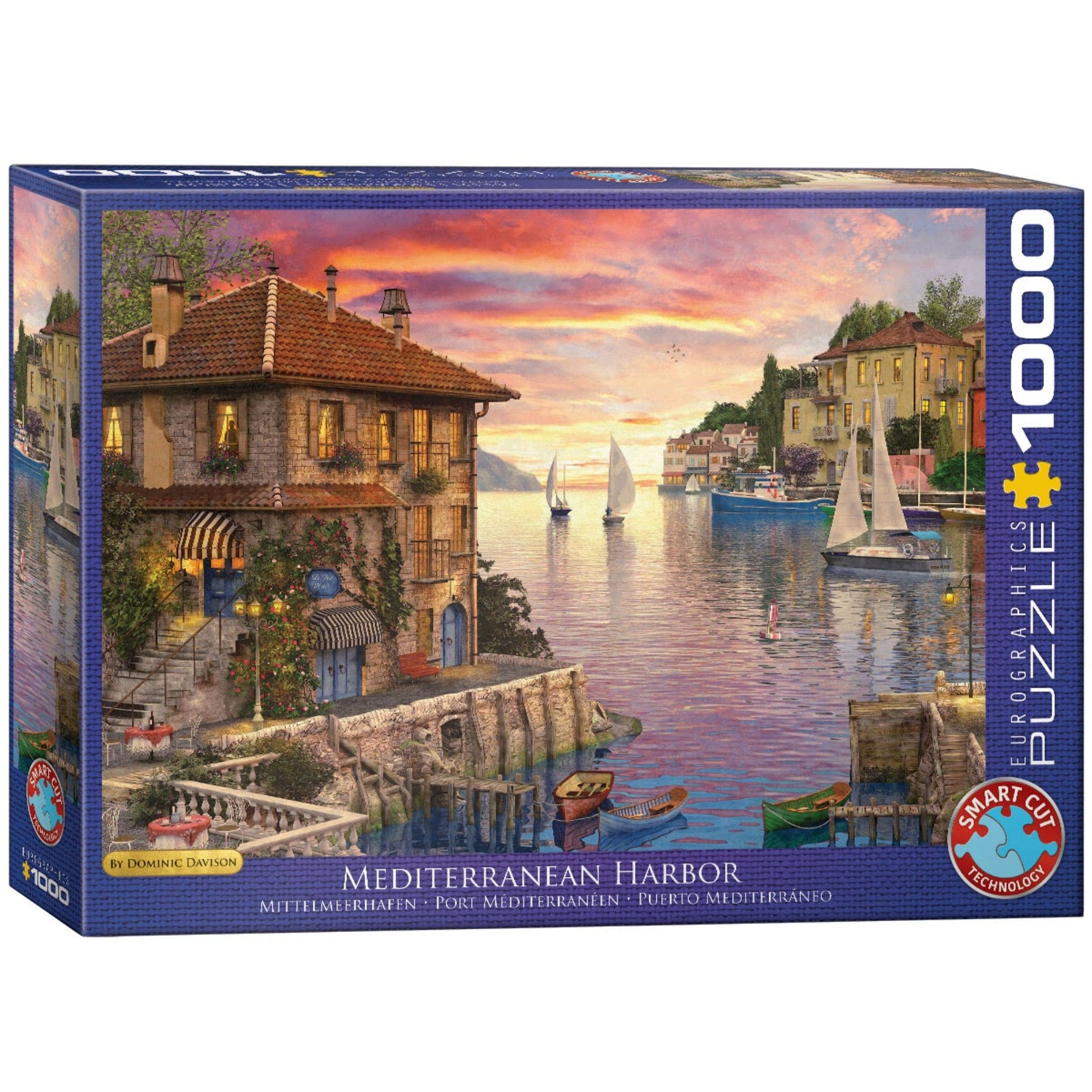 Toys 1000 Piece Jigsaw Puzzle - Davison, Dominic: Mediterranean Harbor