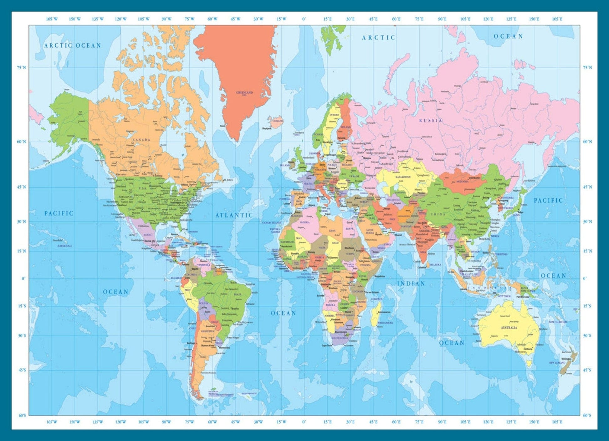 Toys Puzzle da 1000 Pezzi - Modern Map of the World